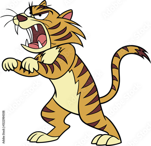 tiger cartoon vector illustration