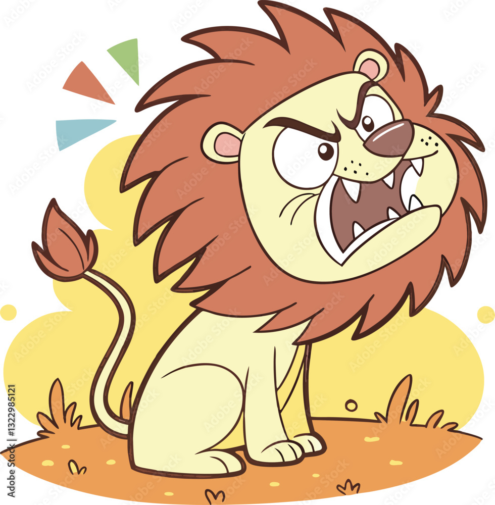 Obraz premium lion sitting isolated on white background