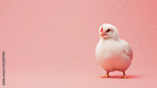 White chicken isolated
