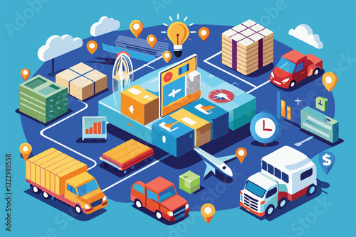 A variety of vehicles transports storage orders efficiently while tracking delivery progress, Storage, transportation and delivery of orders,