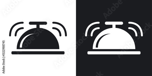 Bell concierge icons pack in solid style