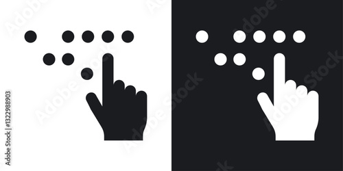 Braille icons pack in solid style