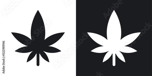 Cannabis icons pack in solid style