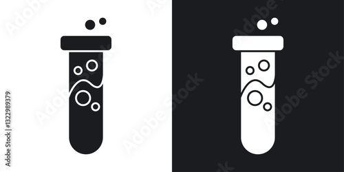 Chemical Tube icons pack in solid style