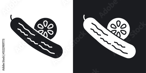 Cucumber icons pack in solid style