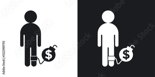 Debt icons pack in solid style