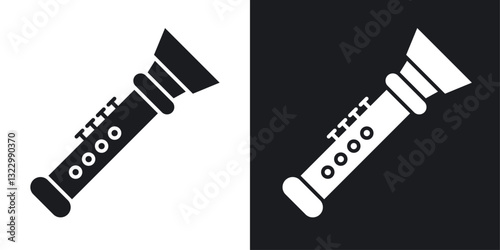 Flute icons pack in solid style