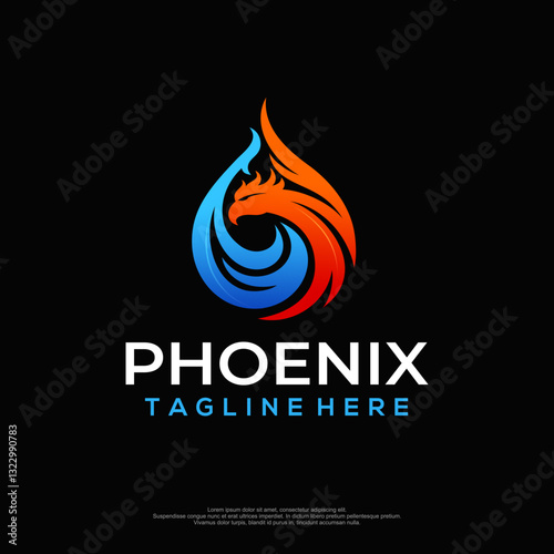 Phoenix logo with black backg...