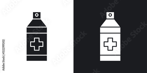 Medical pump icons pack in solid style