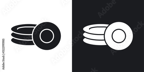 Plates icons pack in solid style