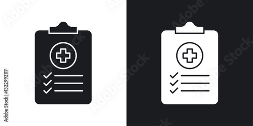 Prescription icons pack in solid style