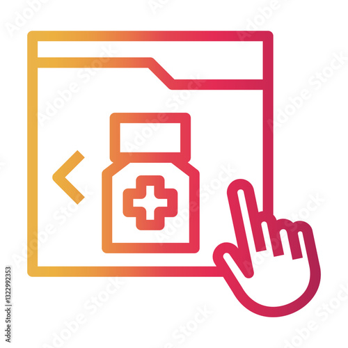 online pharmacy Line Gradient Icon