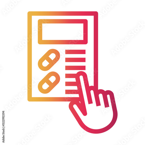 pharmacy Line Gradient Icon