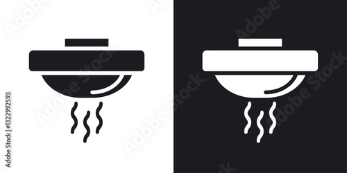 Sensor smoke icons pack in solid style