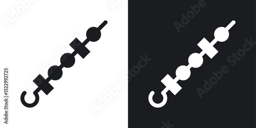 Skewer icons pack in solid style