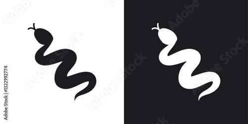 Snake icons pack in solid style