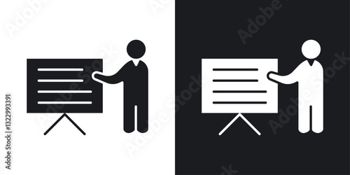 User chalkboard icons pack in solid style