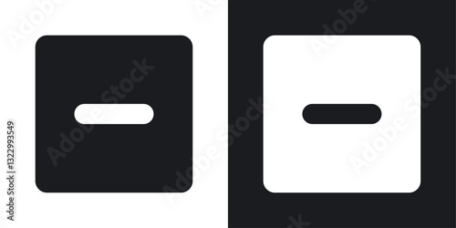 Window Minimize icons pack in solid style