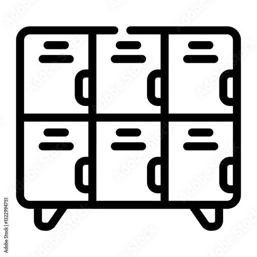 locker Line Icon
