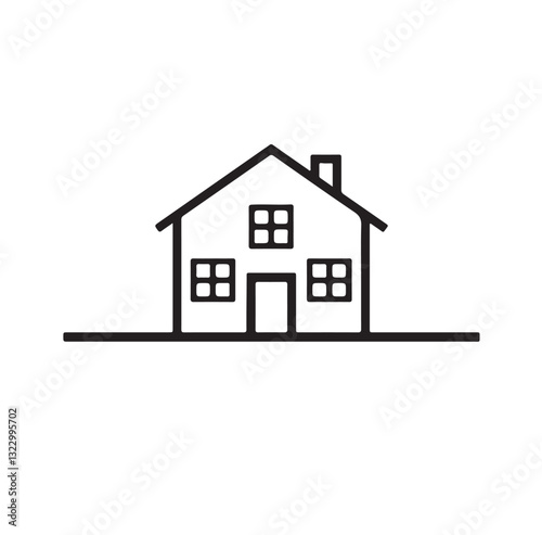 school building silhouette vector illustration 