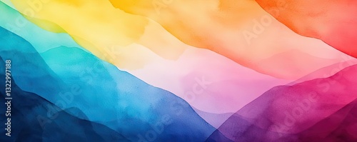 Digital watercolor painting abstract background concept. Vibrant abstract waves blend colors, creating a mesmerizing visual experience.