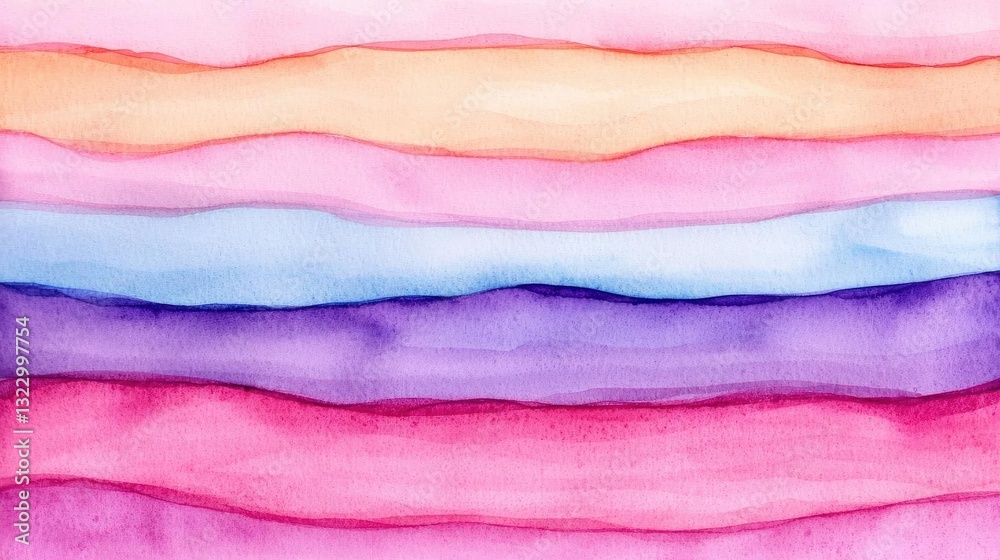 Digital watercolor painting abstract background concept. A vibrant watercolor background with flowing stripes in various shades creating a serene effect. Digital watercolor painting abstract background concept. A vibrant watercolor background with flowing stripes in various shades creating a serene effect.