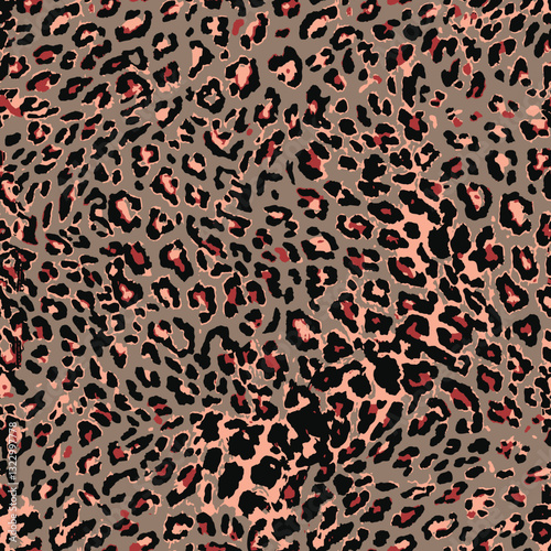 seamless leopard skin pattern on background 
