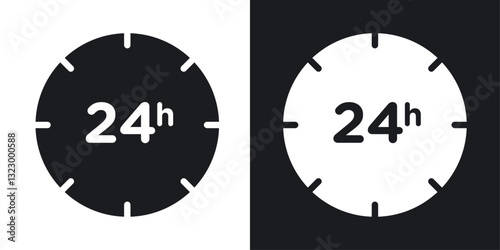 24 hrs icons pack in solid style