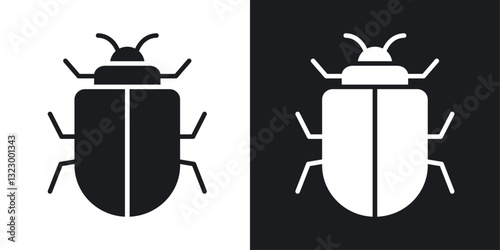 Bug icons pack in solid style