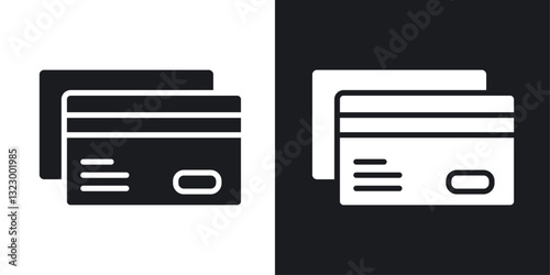 Credit card icons pack in solid style