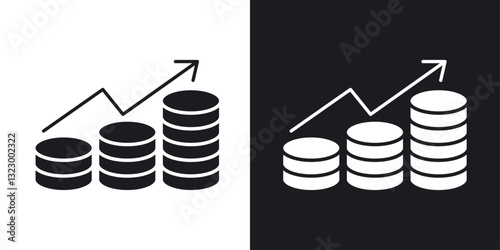 Earning icons pack in solid style