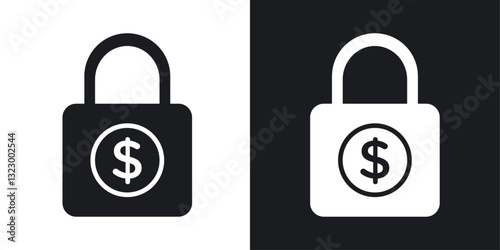 Fixed price icons pack in solid style