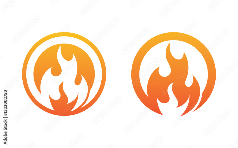 Flames icon Logo illustration vector design template v.17 Flames icon Logo illustration vector design template v.17
