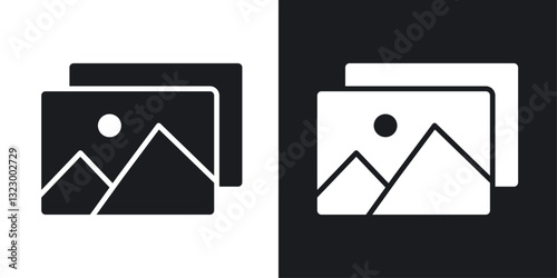 Gallery icons pack in solid style