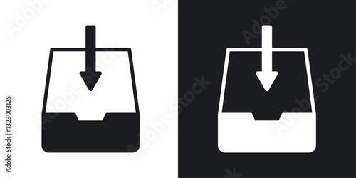 Inbox icons pack in solid style