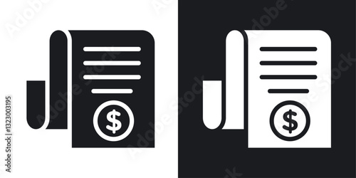 Invoice icons pack in solid style