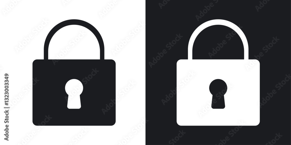 Lock icons pack in solid style Lock icons pack in solid style