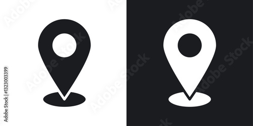 Marker icons pack in solid style