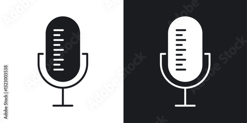 Microphone icons pack in solid style