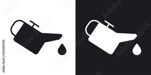 Oil can icons pack in solid style