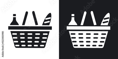 Picnic icons pack in solid style