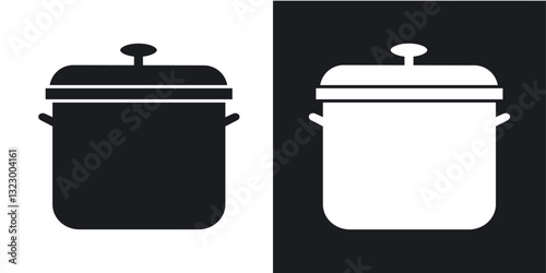 Pot icons pack in solid style