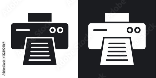 Print icons pack in solid style