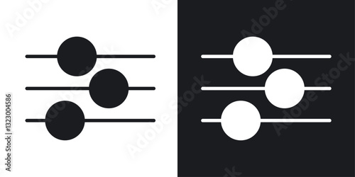 Settings sliders icons pack in solid style