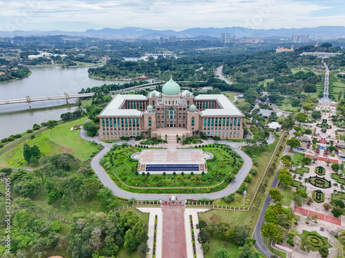 Aerial view of Prime Minister’s Department in Putrajaya, Kuala Lumpur, Malaysia. photo