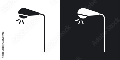 Street light icons pack in solid style