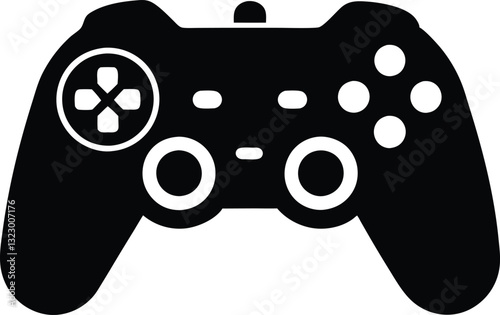 Video game controller Silhouette vector, Gamepad vector icon illustration