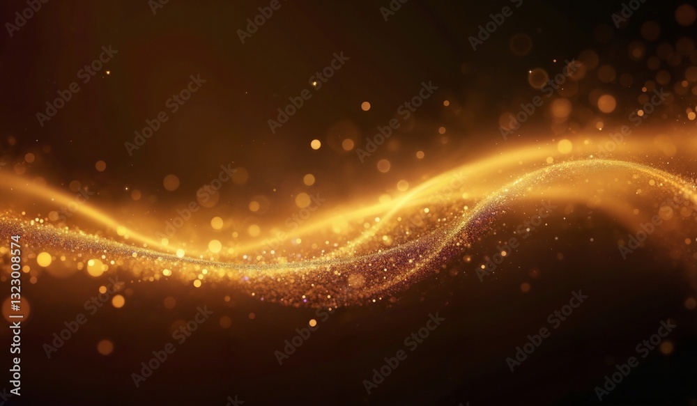 Obraz premium Dynamic abstract background with swirling design, glittering particles, and shimmering stardust creating a captivating and vibrant visual experience