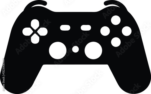 Video game controller Silhouette vector, Gamepad vector icon illustration
