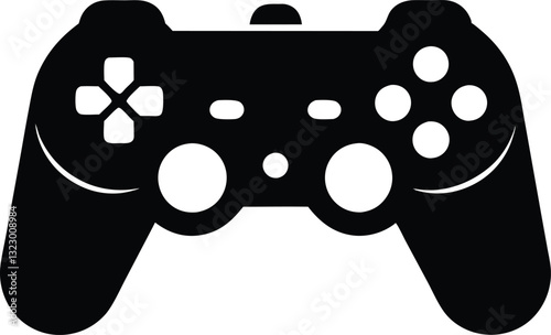 Video game controller Silhouette vector, Gamepad vector icon illustration